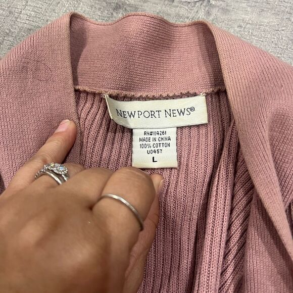 Newport News Long Cardigan | mauve pink - Picture 3 of 3
